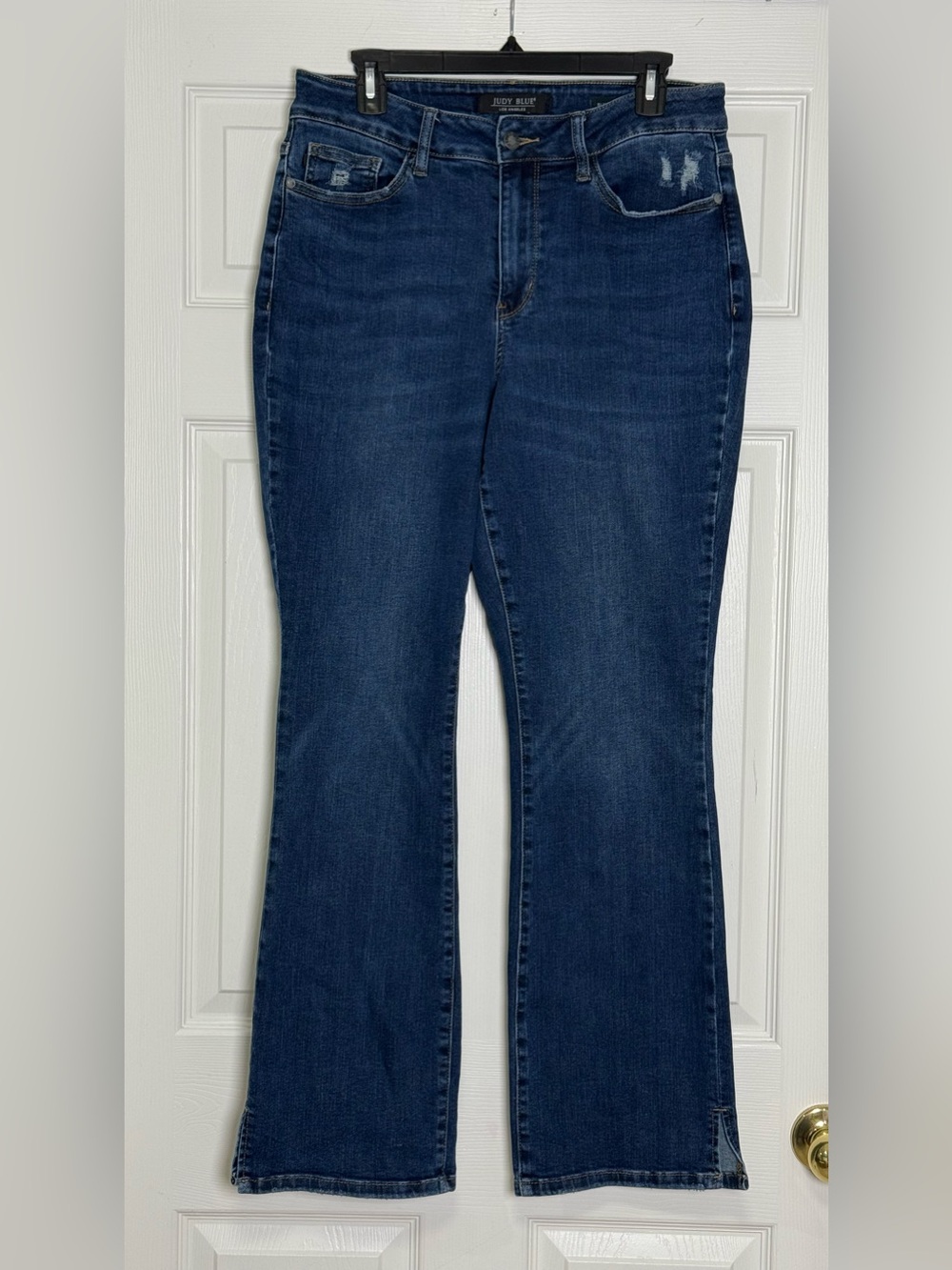 Judy Blue High Waist Slit Hem Slim Bootcut Jeans Size 14 W